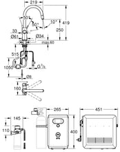 Lade das Bild in den Galerie-Viewer, GROHE Blue Professional – C-Auslauf Set ausziehbar supersteel *inkl. Montage*
